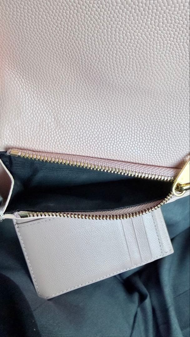 SAINT LAURENT 三つ折り財布 ライトピンク