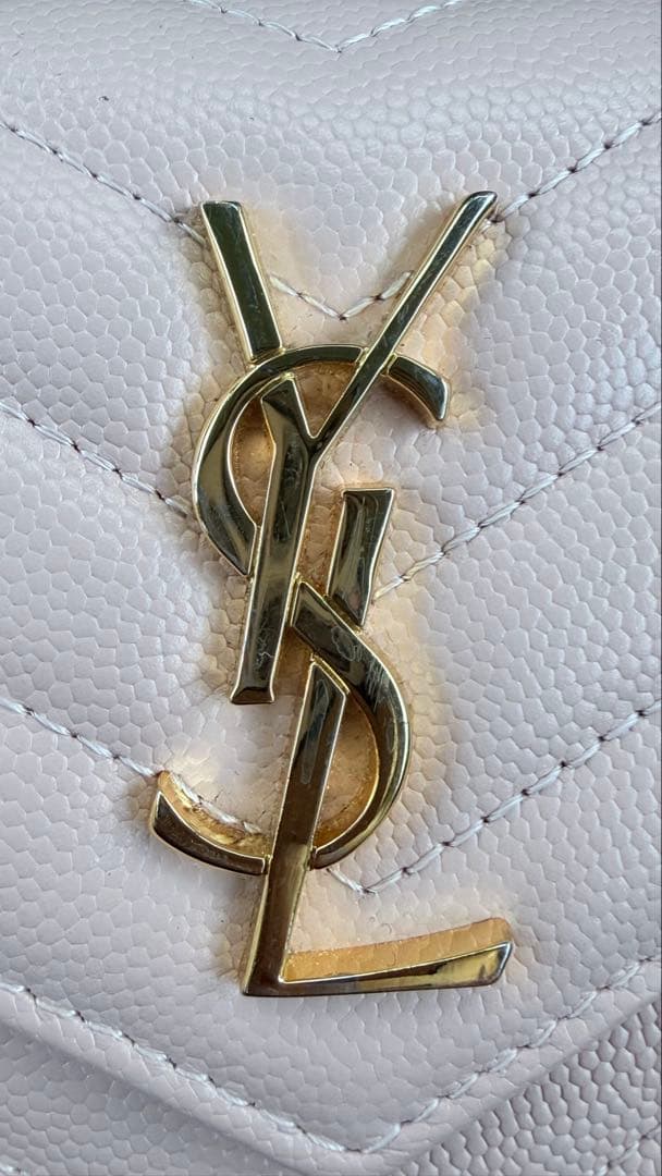 SAINT LAURENT 三つ折り財布 ライトピンク