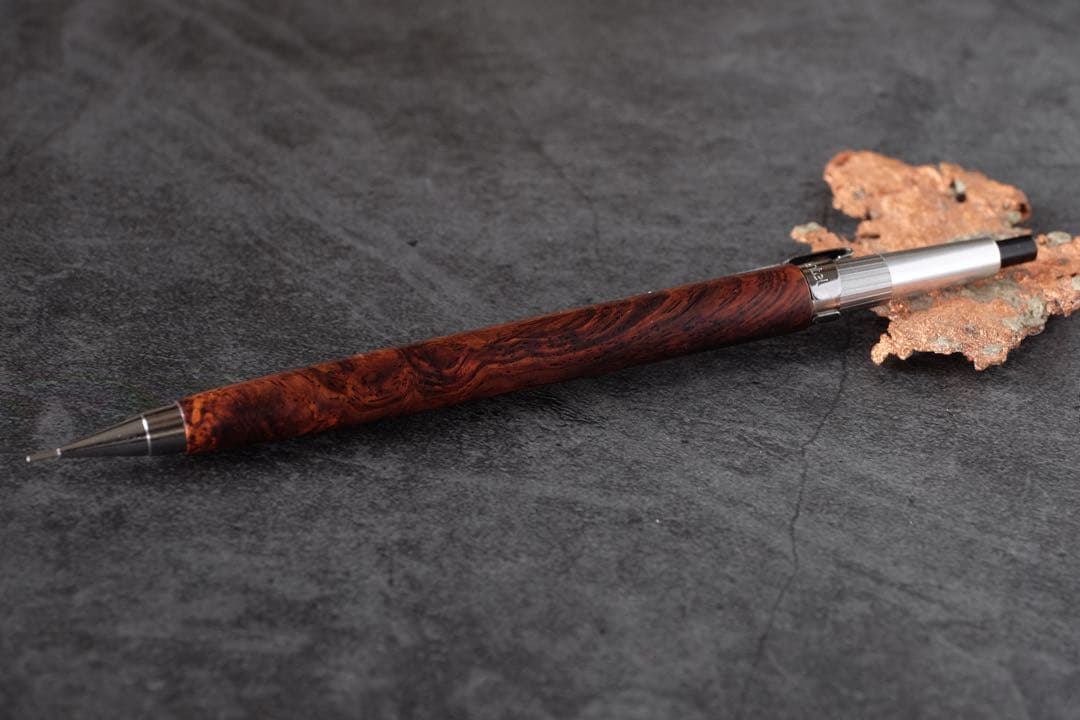 PG5木軸カスタム0184　高村杢工房 製図用シャーペン　ホンジュラスローズ瘤