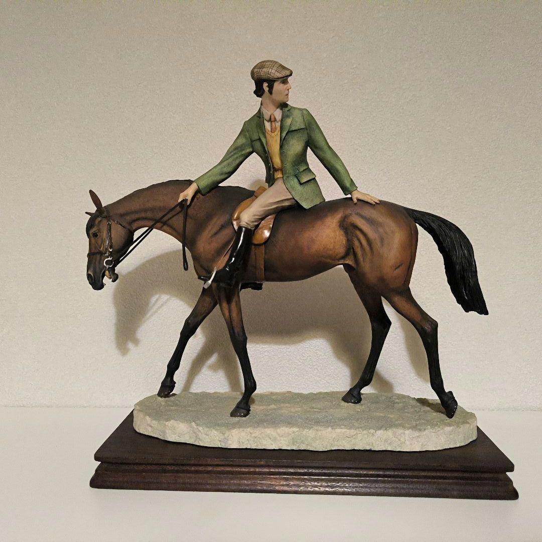 BORDER FINE ARTS 馬と騎手の置物