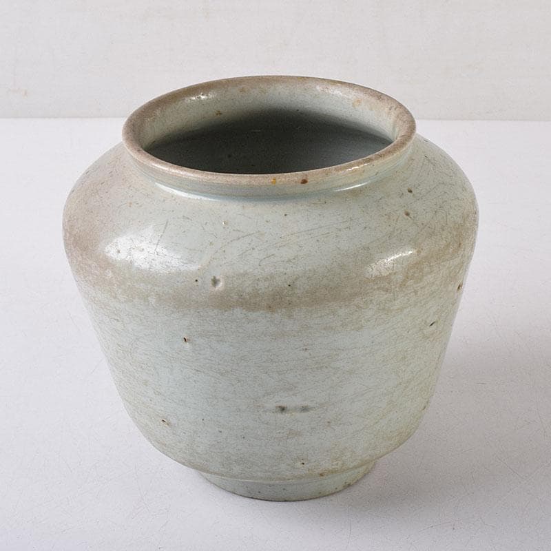 朝鮮美術　李朝　高麗白磁　壷　C　R8595
