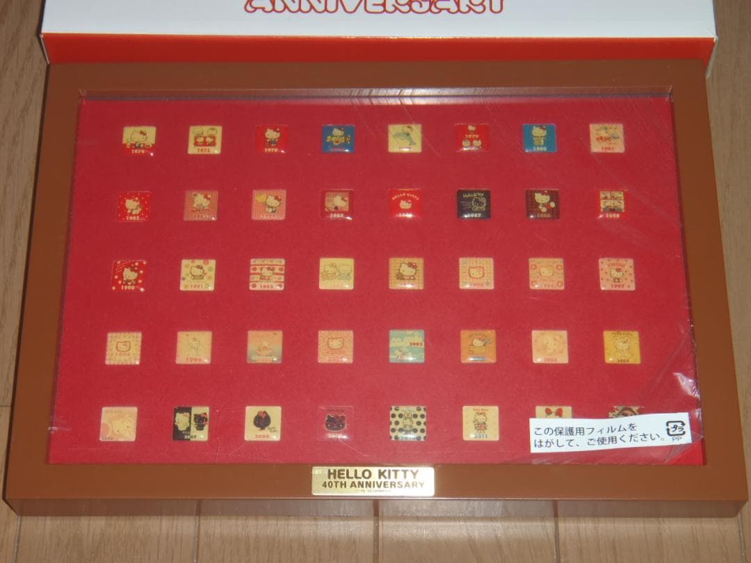 額装ピンバッジセット　ハローキティ４０周年　ラストスペシャル賞　ピンズ　サンリオ