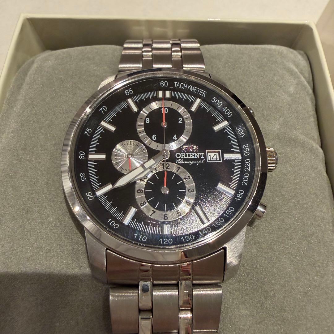 【箱付き】オリエント時計 腕時計 ブラック