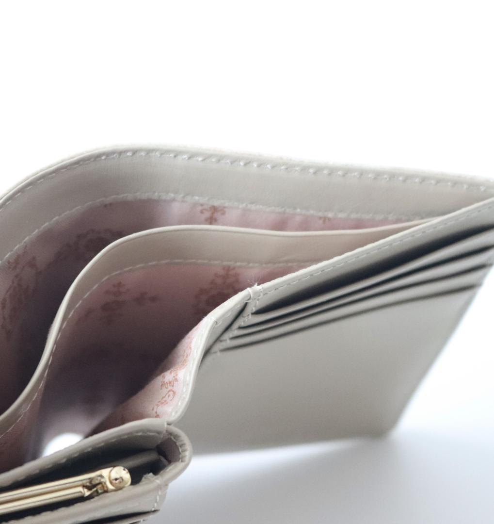 新品タグ付き【ANNA SUI アナスイ】ローズハート 口金 がま口二つ折り財布