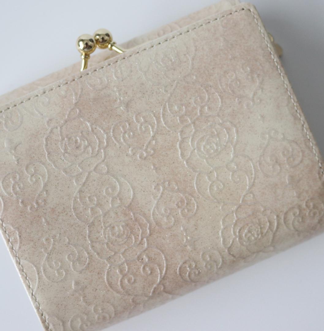 新品タグ付き【ANNA SUI アナスイ】ローズハート 口金 がま口二つ折り財布