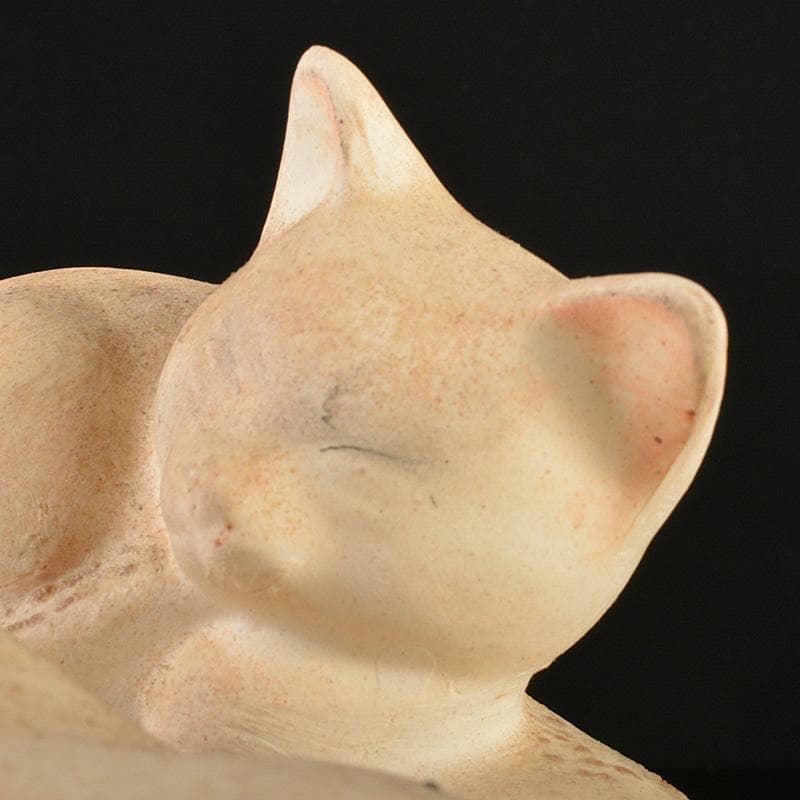 備前焼　古備前　白備前　猫　置物　M　R7151