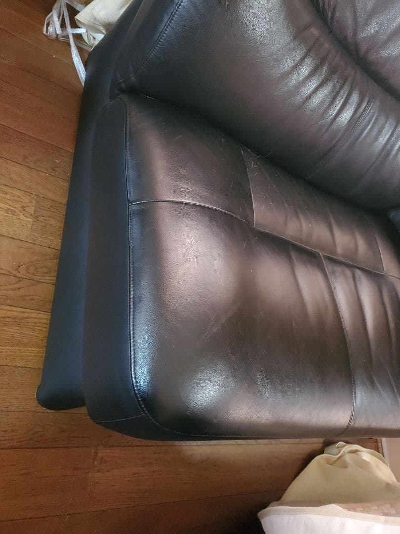 カリモク ZU4219 本革 リクライニングソファー　左右セット　②