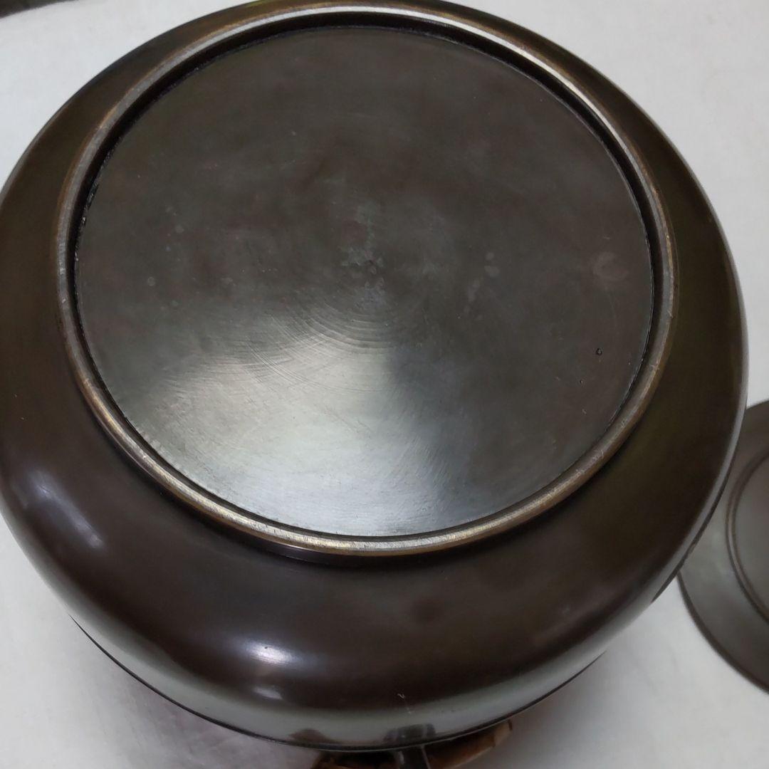 唐銅水差し/竹製柄杓-未使用