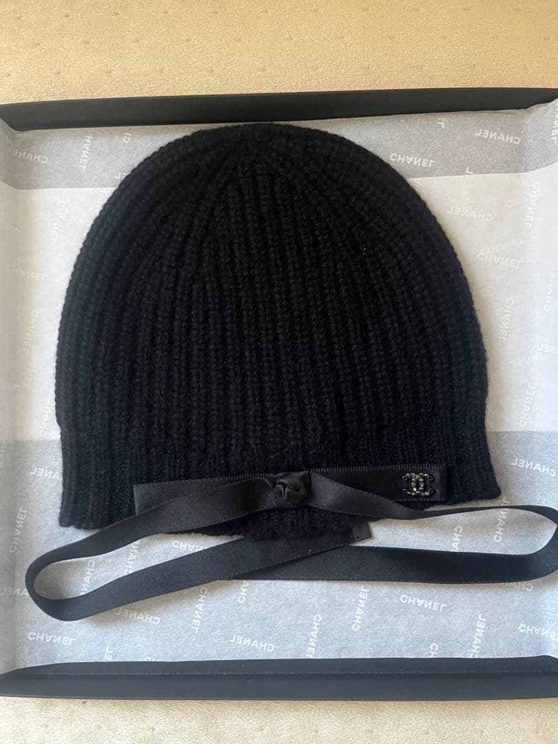 CHANEL シャネル リボン ニット帽