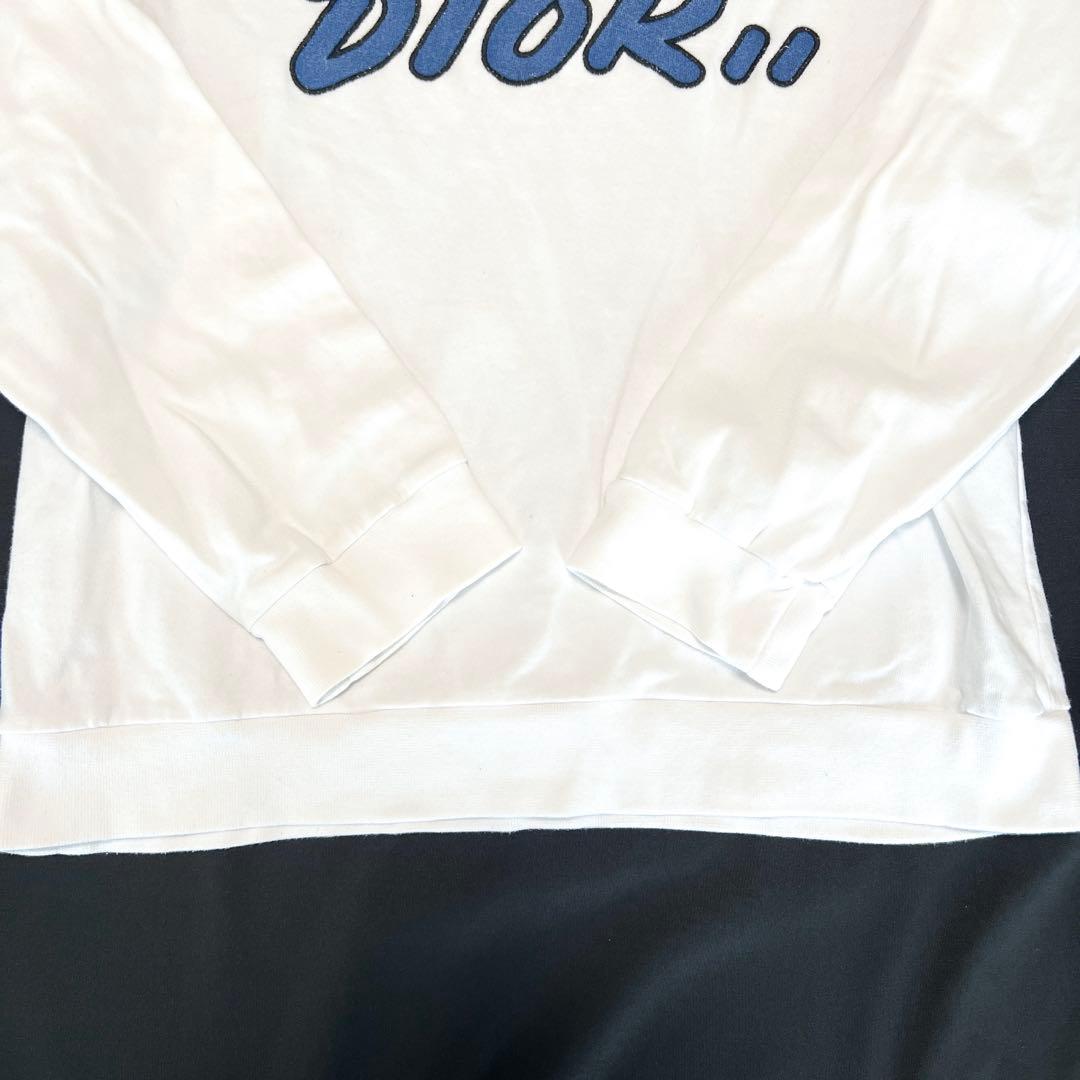 【美品】KAWS x Dior ロゴ クルーネック スウェット ホワイト12＋