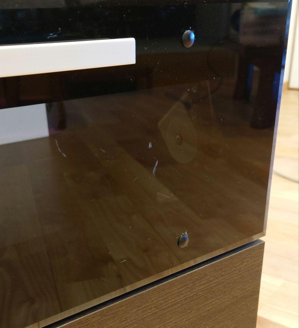 木製テレビ台 黒茶色 モダンデザイン