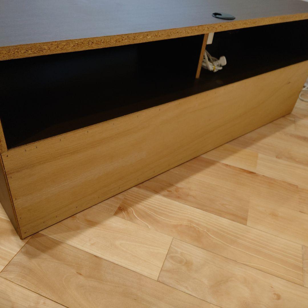 木製テレビ台 黒茶色 モダンデザイン