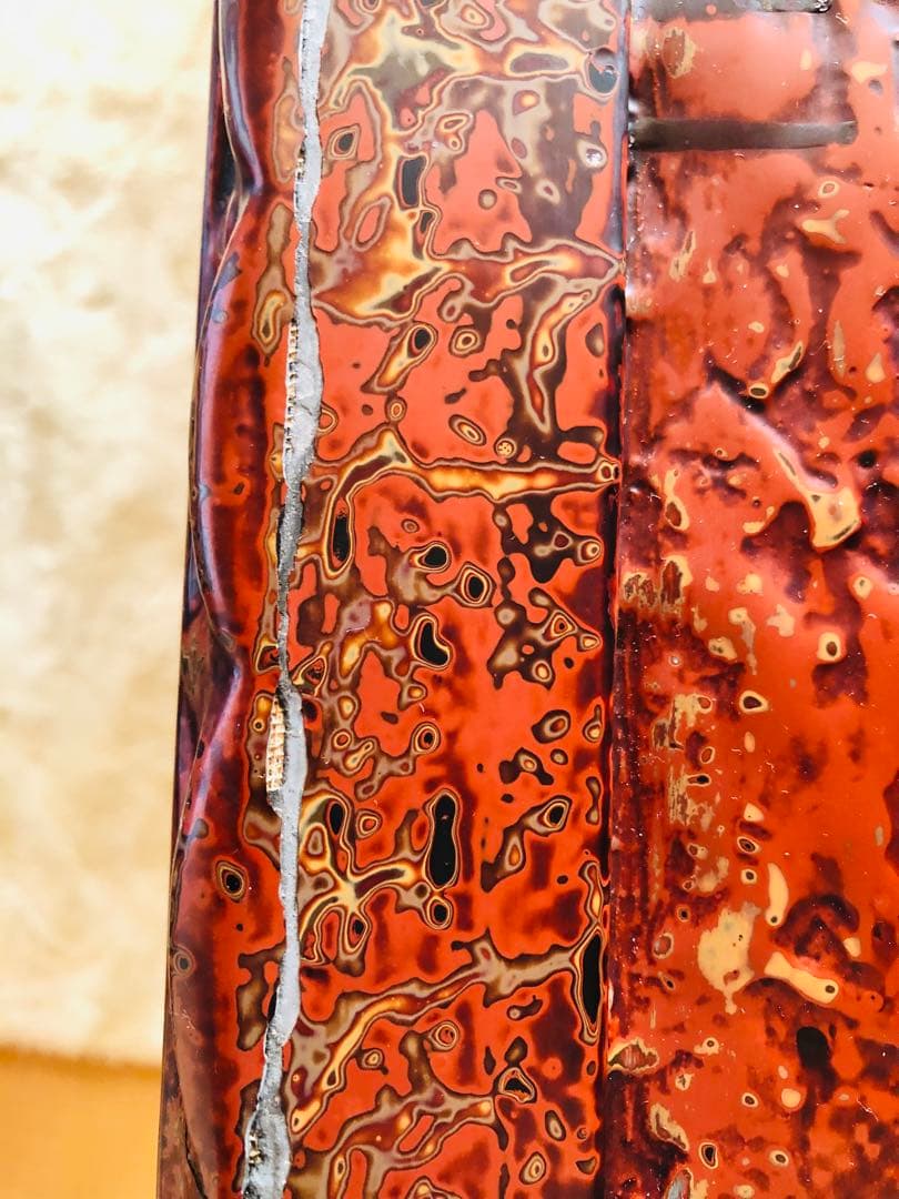 津軽塗　彫刻入り木製座卓 長方形