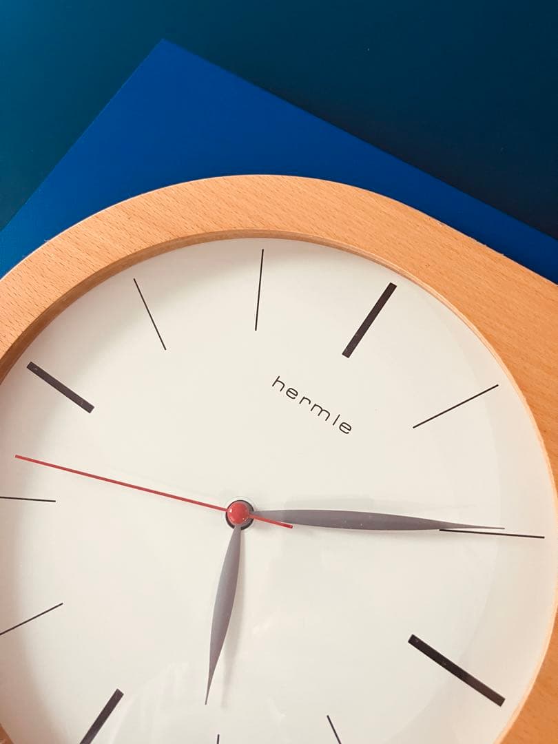 hermle モダン掛時計 木目調　リノリウム　ドイツ製