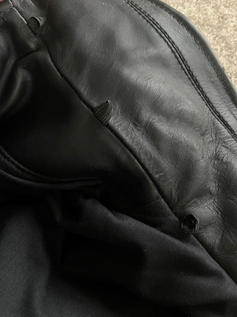 Lingoo Leathers ブラックレザーシングルライダース