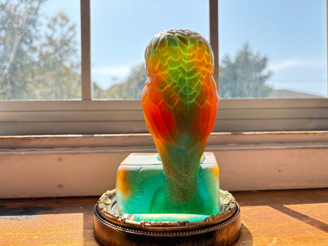 梟　ふくろう　ドームフランス　daum バカラ　置物　アンティーク　ビンテージ