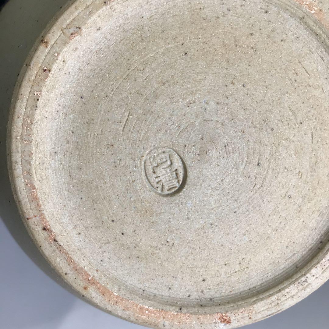 Ｐ２０５　水指　『阿漕窯造』『蘆瀑写水指』　共箱　茶道具