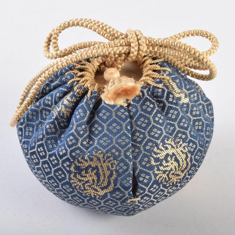 茶道具　一休庵　中村道年造　赤楽茶入　仕覆付　共箱　N　8700