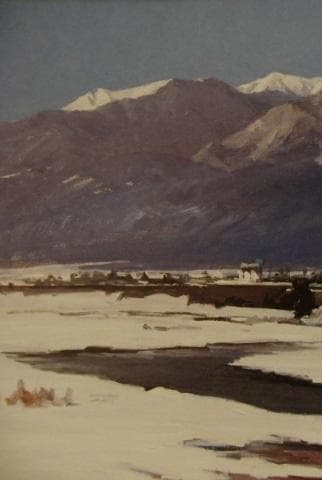 岡宏、【信濃富士】、希少な額装用画集より、新品額装付、状態良好