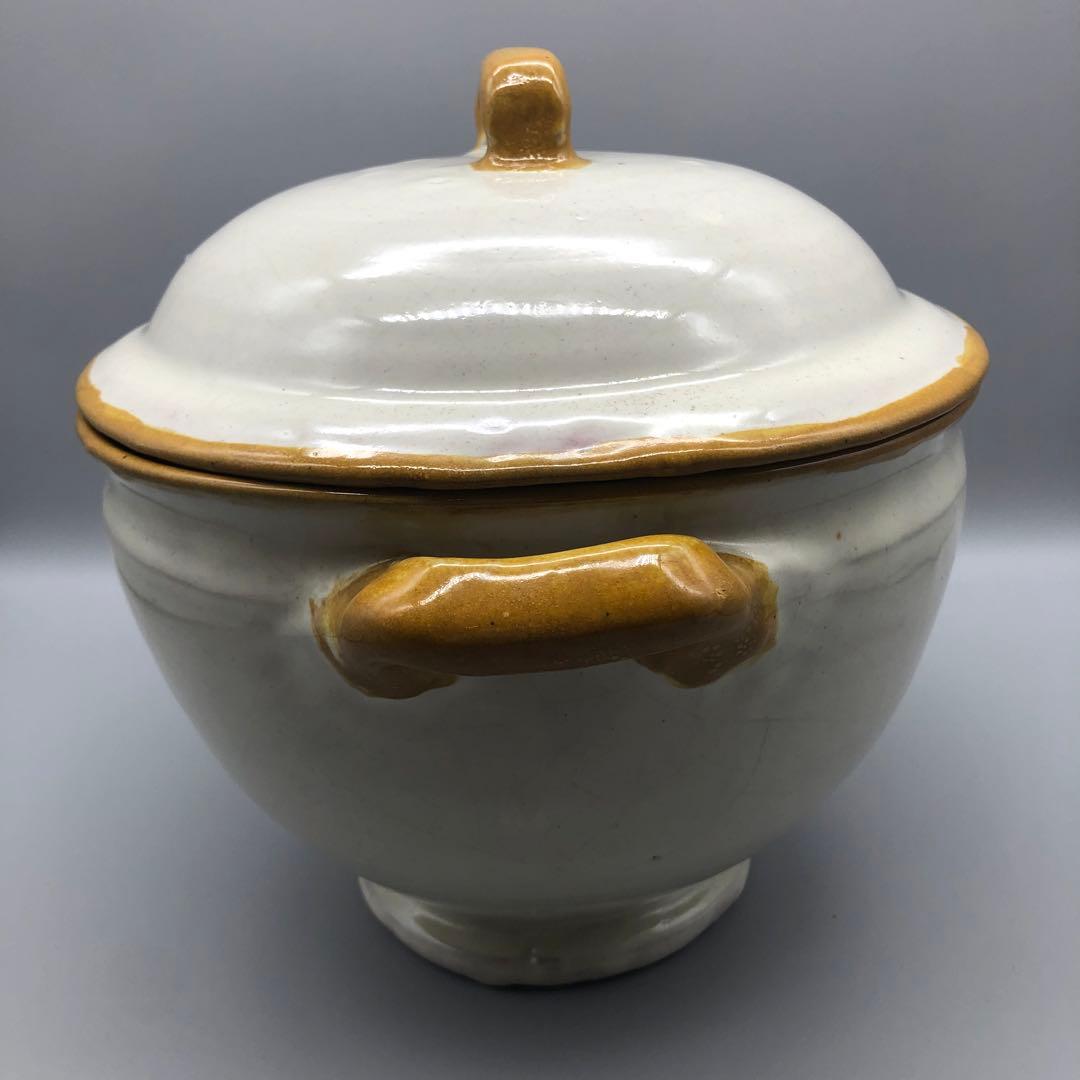 メキシコプエブラタラベラ焼ビンテージ陶器伝統工芸バード鳥蓋付きチューリンポット