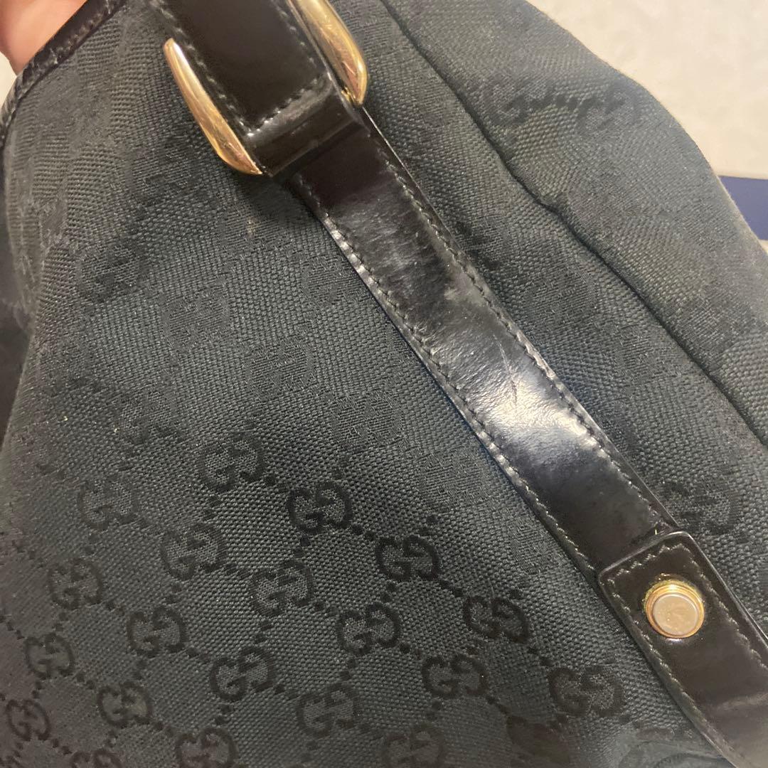 Gucci ♡ショルダーバッグ 黒 キャンバス/レザー♡アビーライン♡