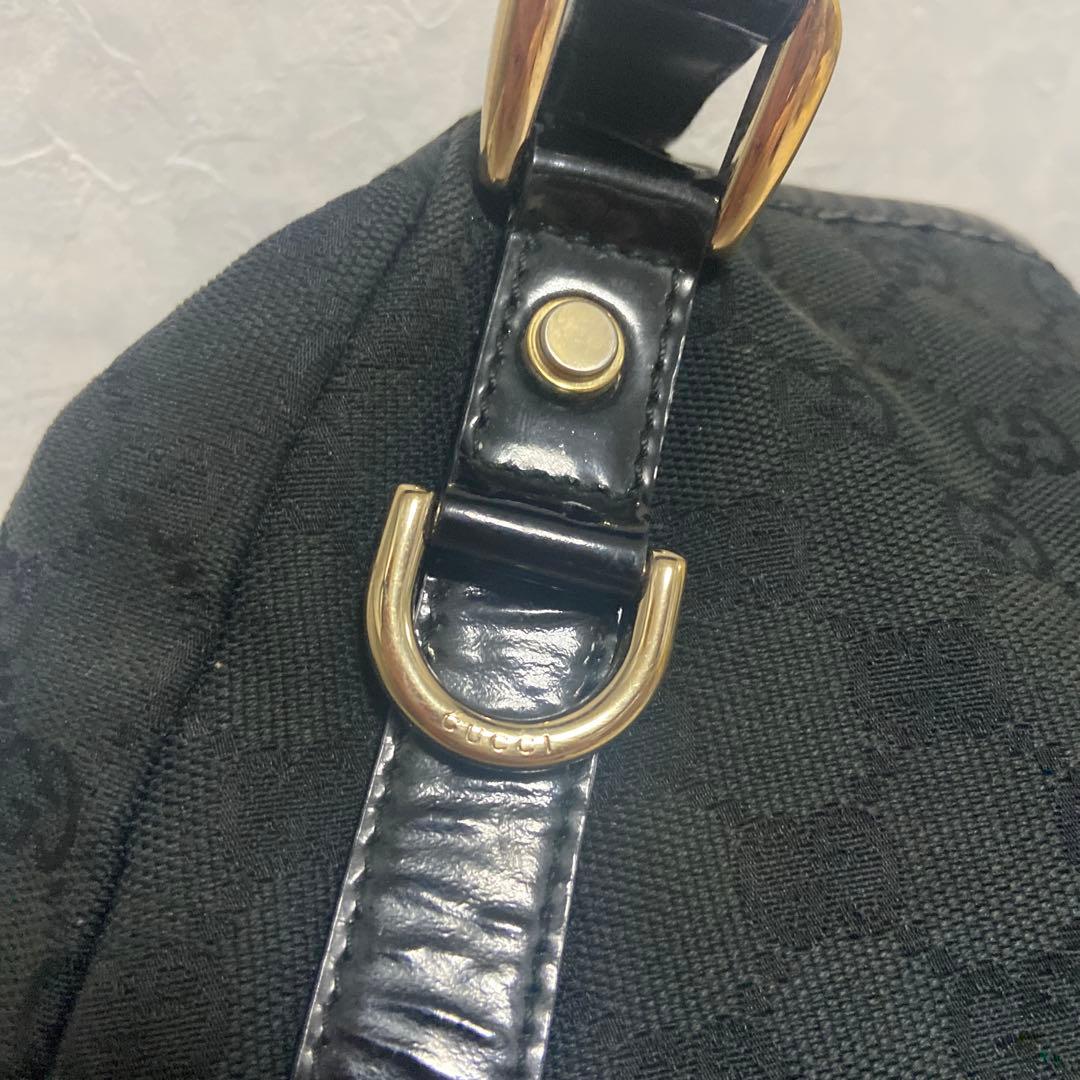 Gucci ♡ショルダーバッグ 黒 キャンバス/レザー♡アビーライン♡