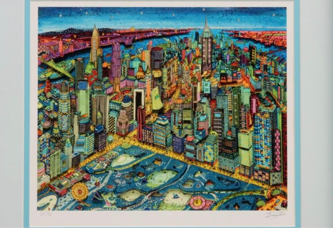 k*a様 ヨハン・ペラトーネル 紙 ミクストメディア版画 「ニューヨーク・アット