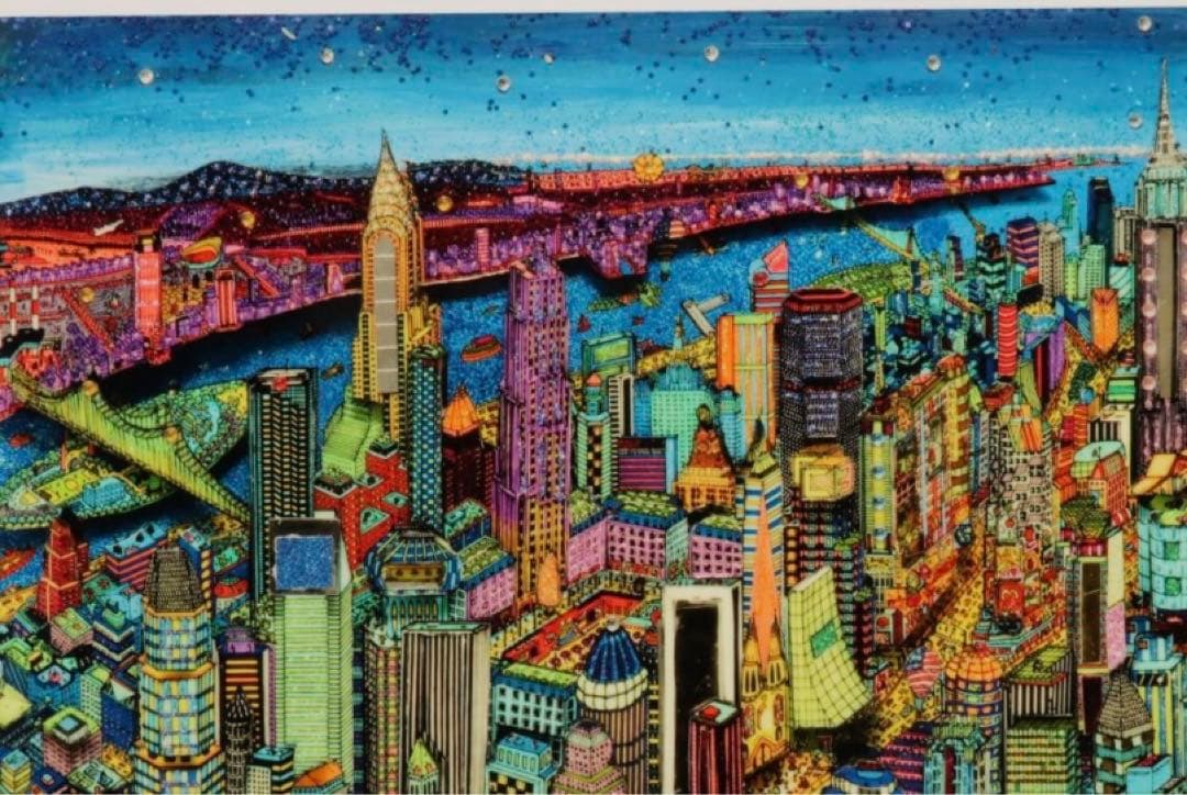 k*a様 ヨハン・ペラトーネル 紙 ミクストメディア版画 「ニューヨーク・アット