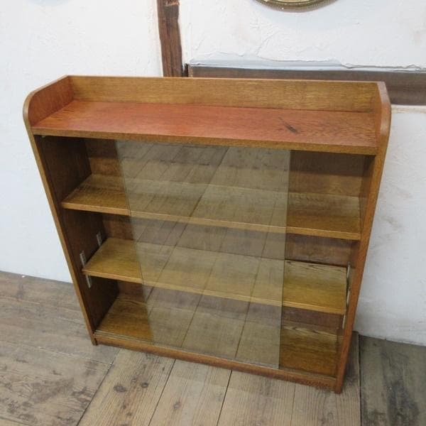 イギリス製 アンティーク 家具 ブックケース 本棚 書棚 ガラス戸 6158e