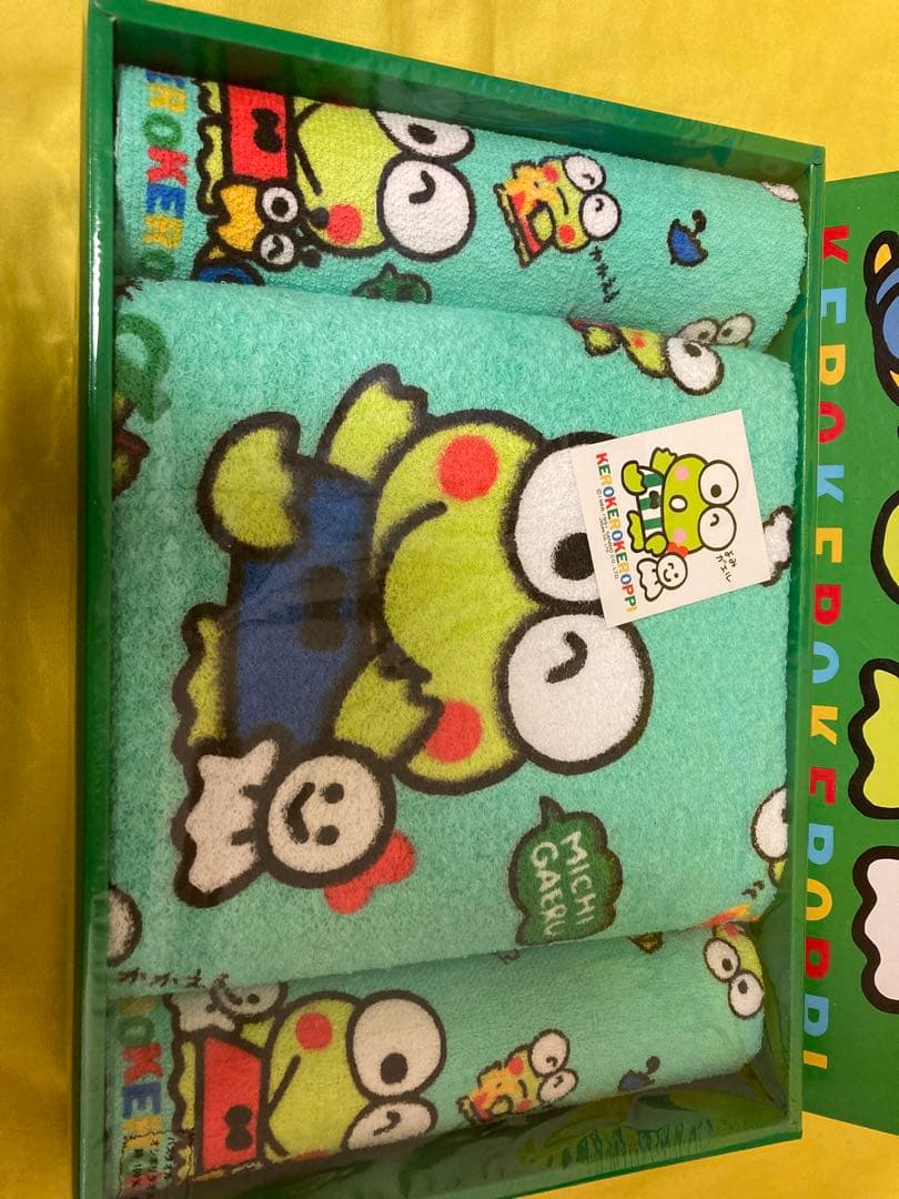 新品‼️✳️１９９１年けろけろけろっぴ　バスタオル➕おしぼりタオル 2枚✳️3枚セット