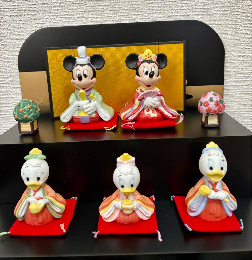 ディズニー雛人形　五段飾り陶器製