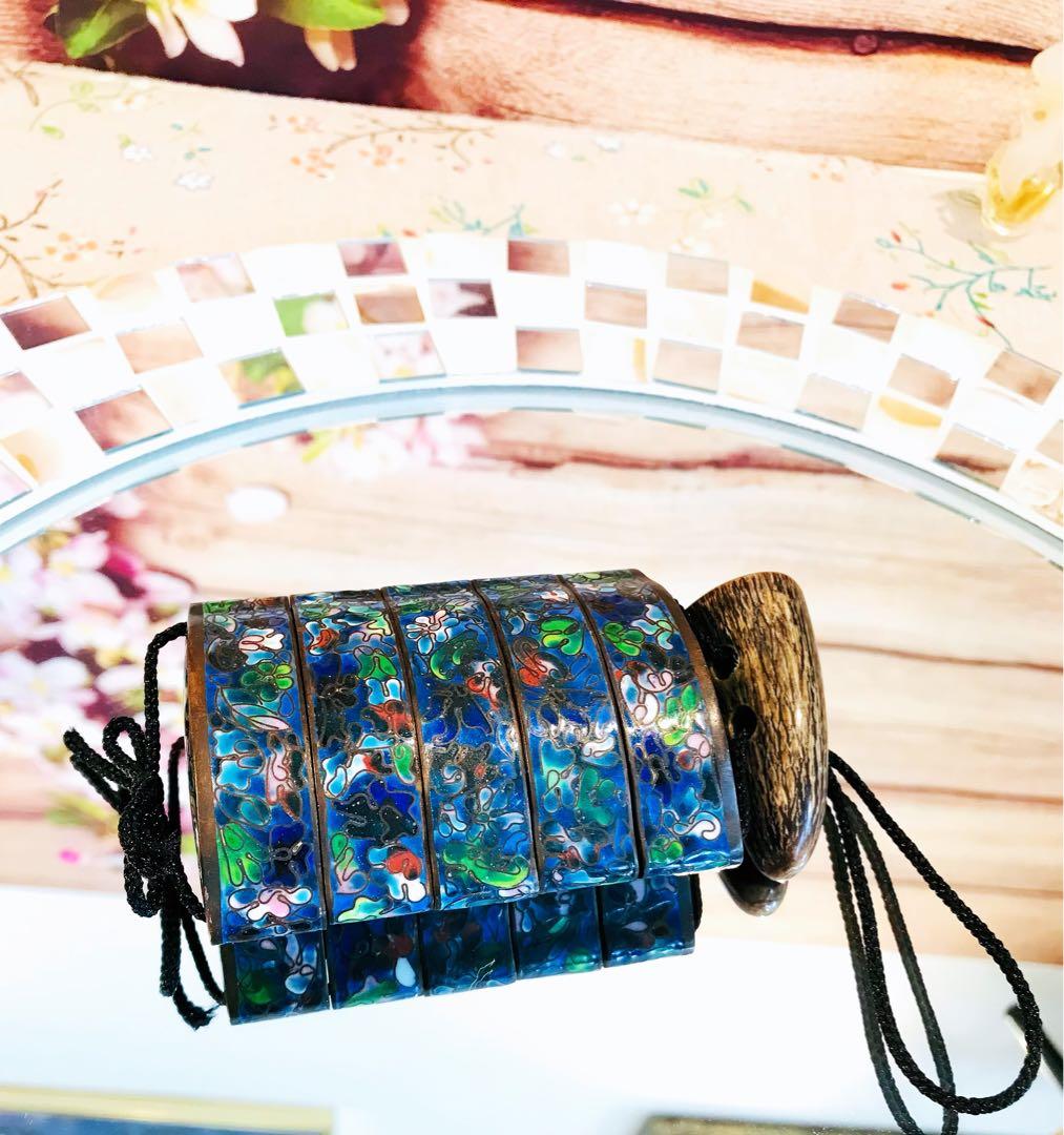 七宝焼 印籠　小物入　根付け