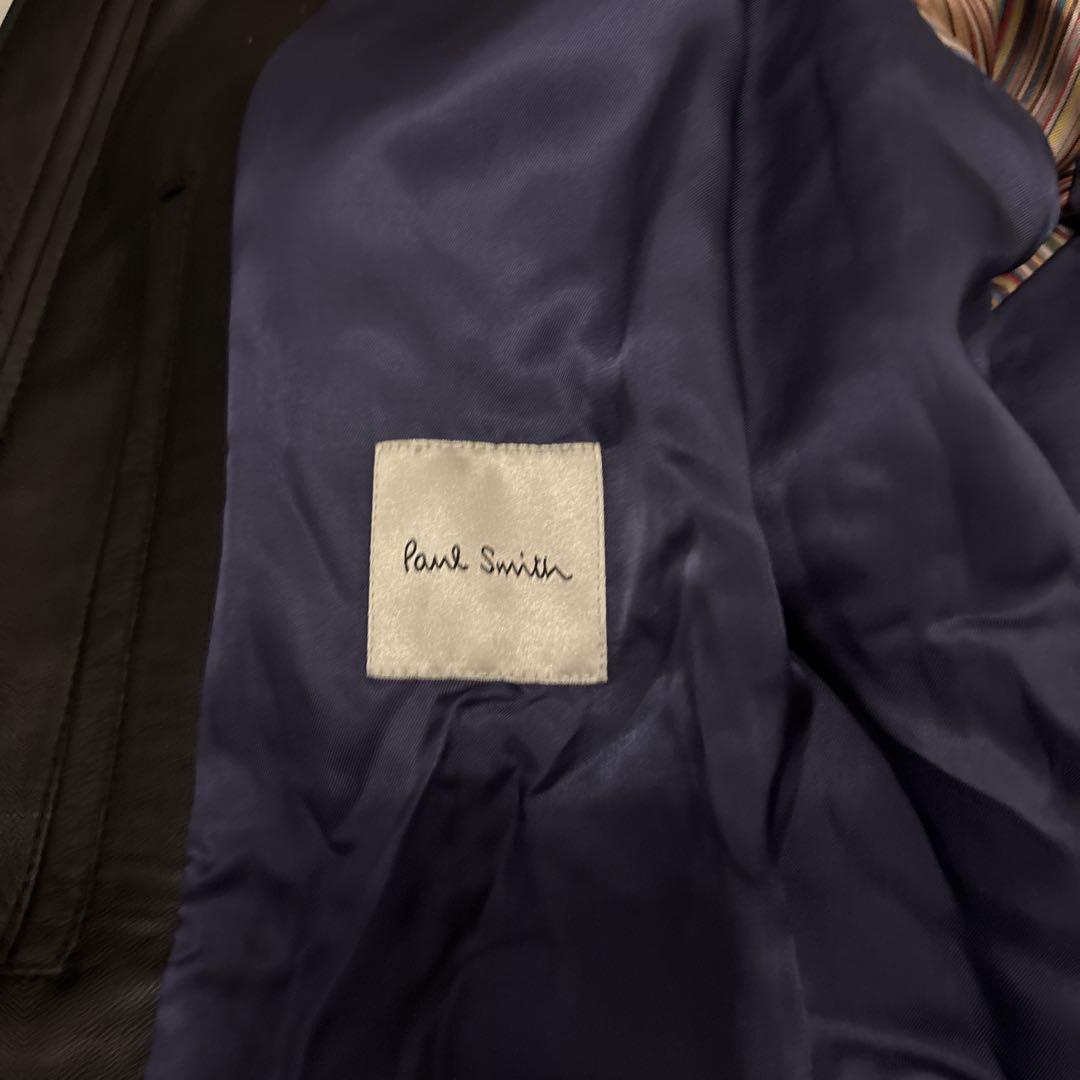 美品 PaulSmith ポールスミス レザー ライダースジャケット 羊革