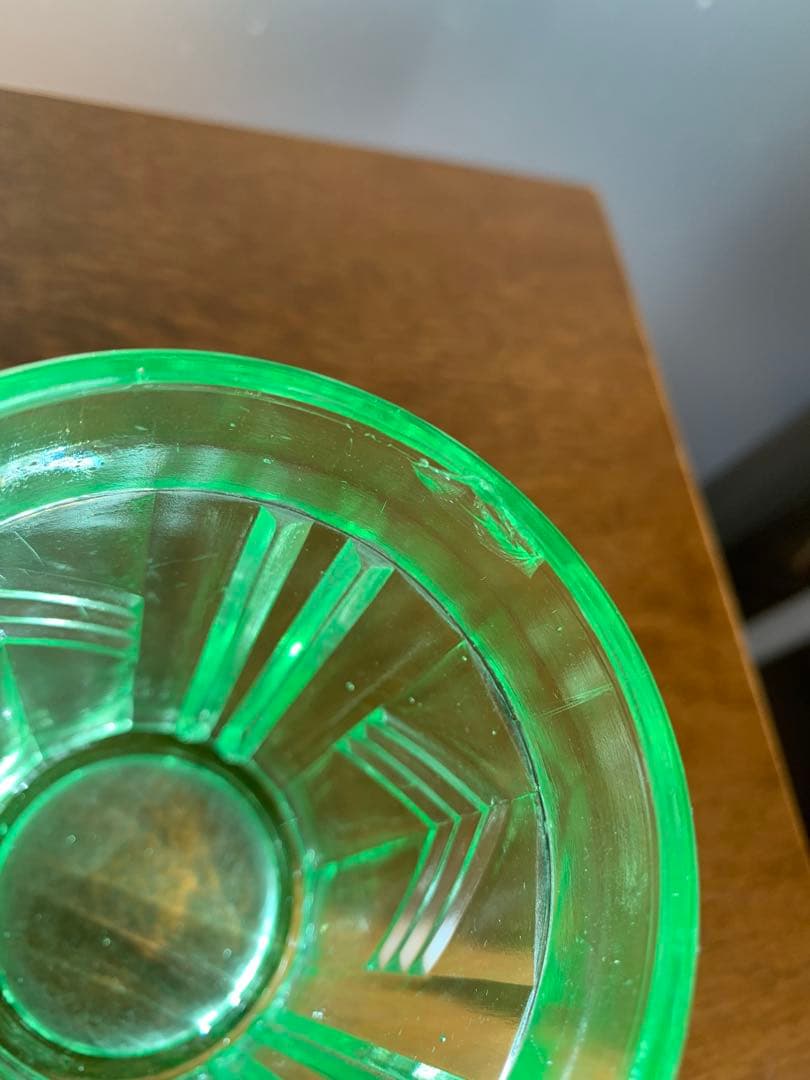 アンティーク　ウランガラス　デキャンタ　グラス