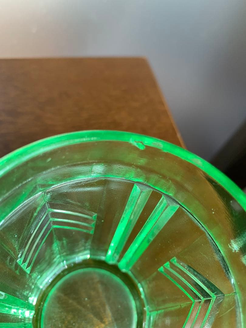 アンティーク　ウランガラス　デキャンタ　グラス