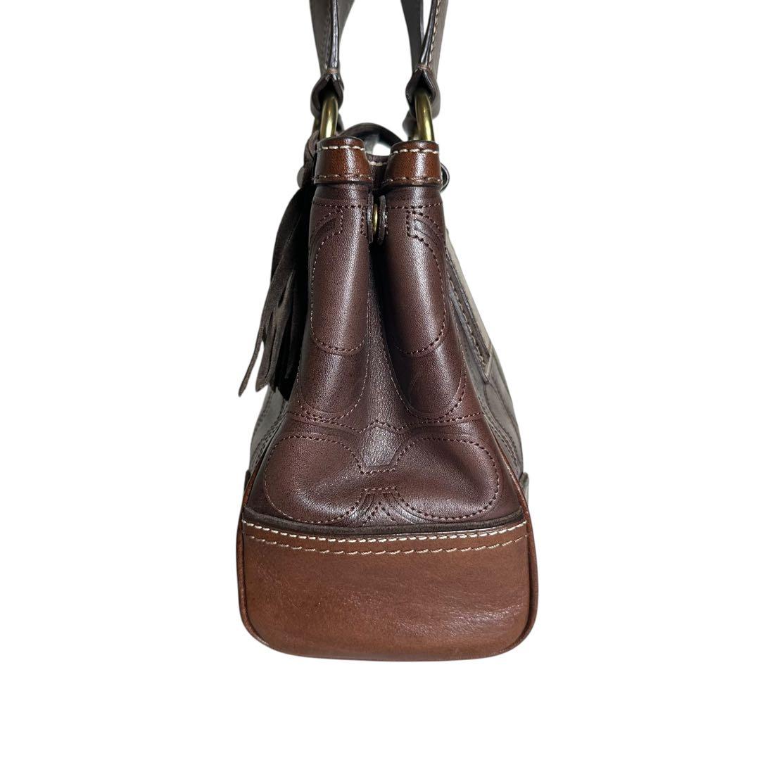 コーチ ハンドバッグ ハンプトンズ レザー　ターンロック　シグネチャー