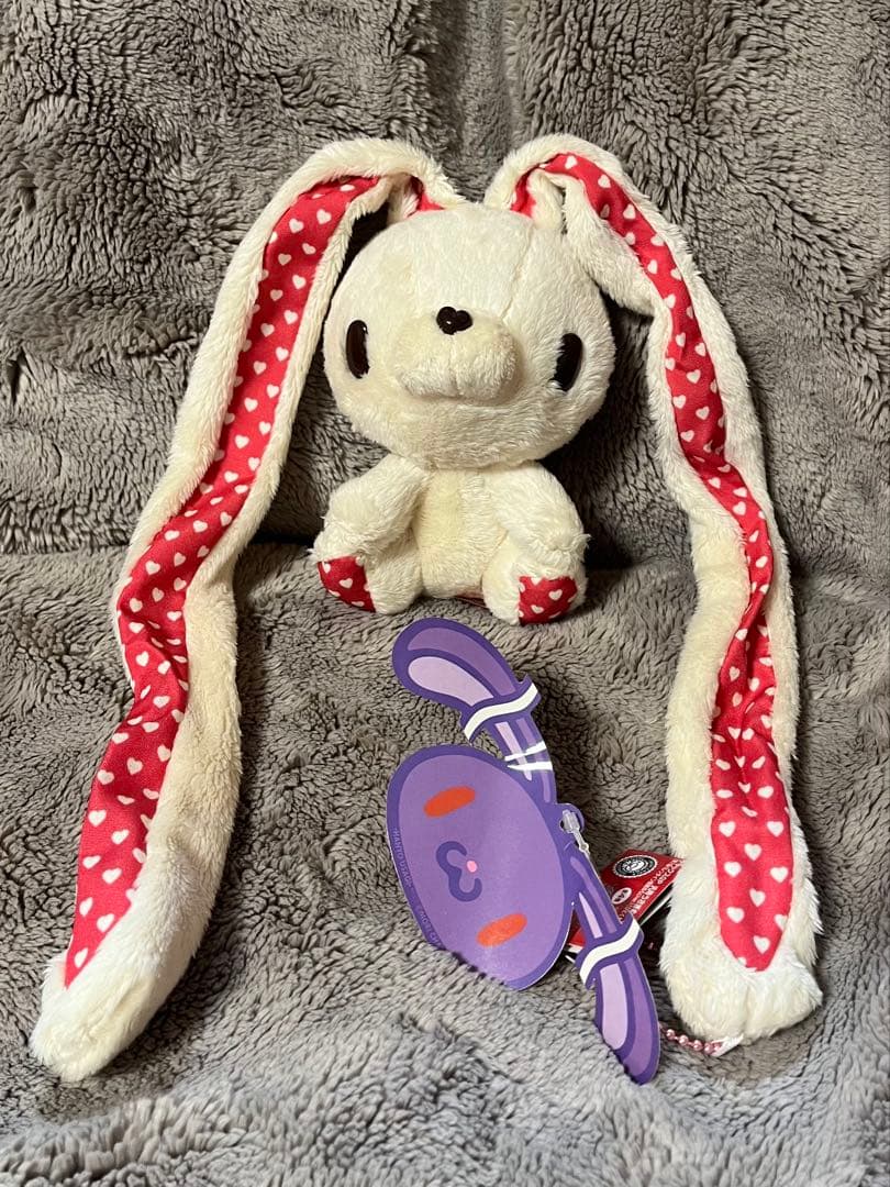 汎用うさぎ バレンタイン ぬいぐるみ ホワイト ハート タグ付き