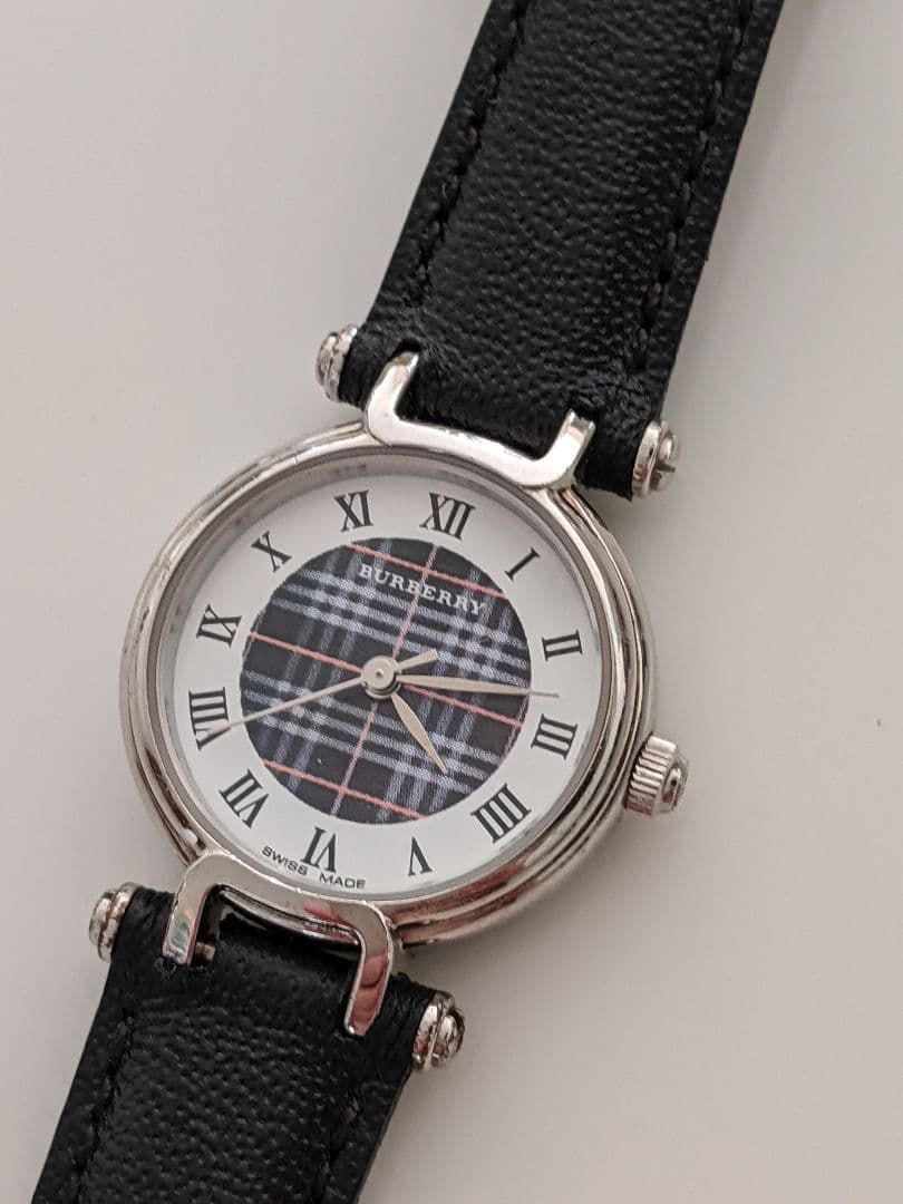 ■Burberry ノバチェック文字盤 レディース 腕時計 社外新品革ベルト