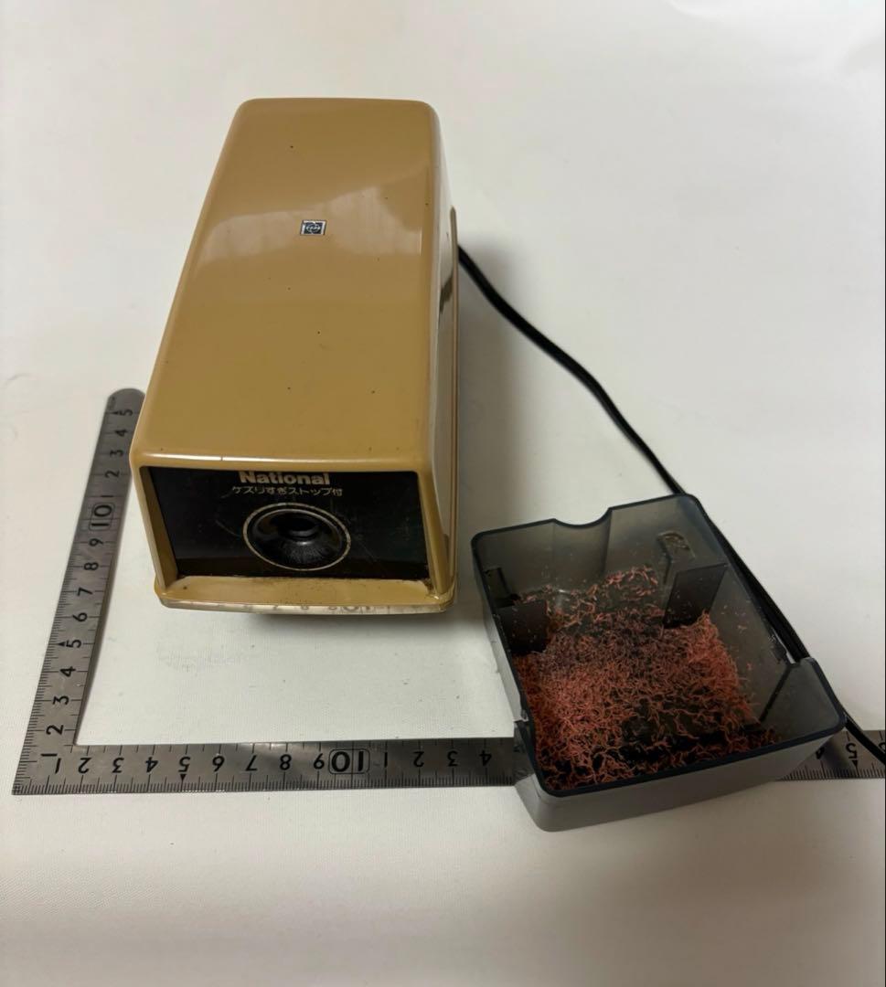 ナショナル電気えんぴつケズリ　ケズリすぎストップ付　昭和レトロ　昭和家電　松下