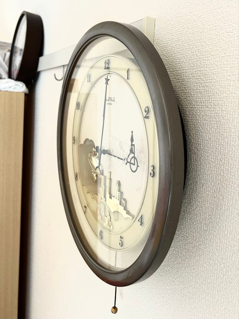 平成5年からくり時計　針が踊る　4MH689 リズム時計 スモールワールド