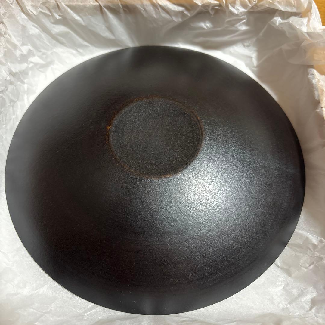 赤木明登さん作　天廣皿6.5寸黒菊