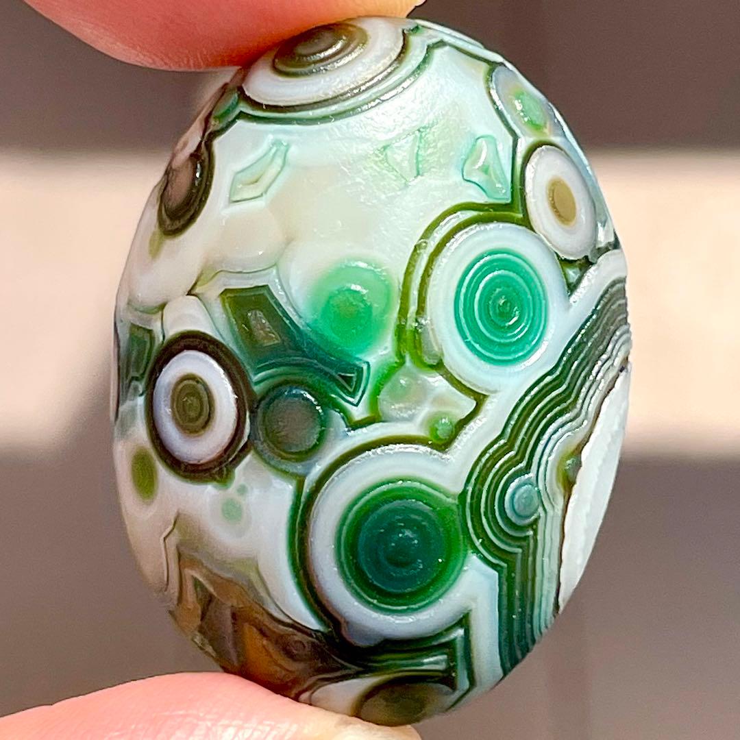 ゴビ瑪瑙 火山湖 原石 S686 ゴビアゲート 天眼石 鉱物