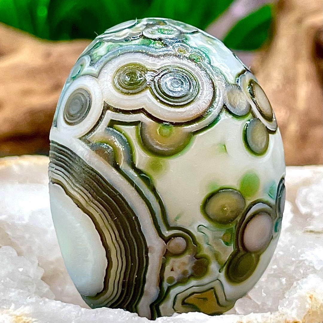 ゴビ瑪瑙 火山湖 原石 S686 ゴビアゲート 天眼石 鉱物