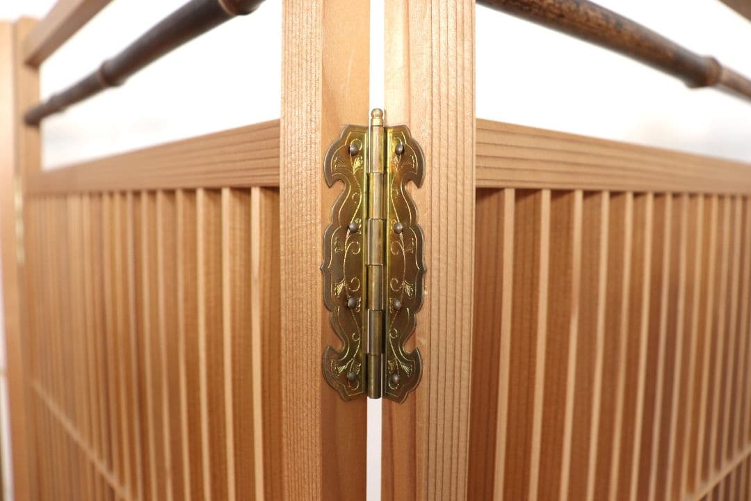 とんちゃん 激安　職人が作った四面組子屏風　パーテーション