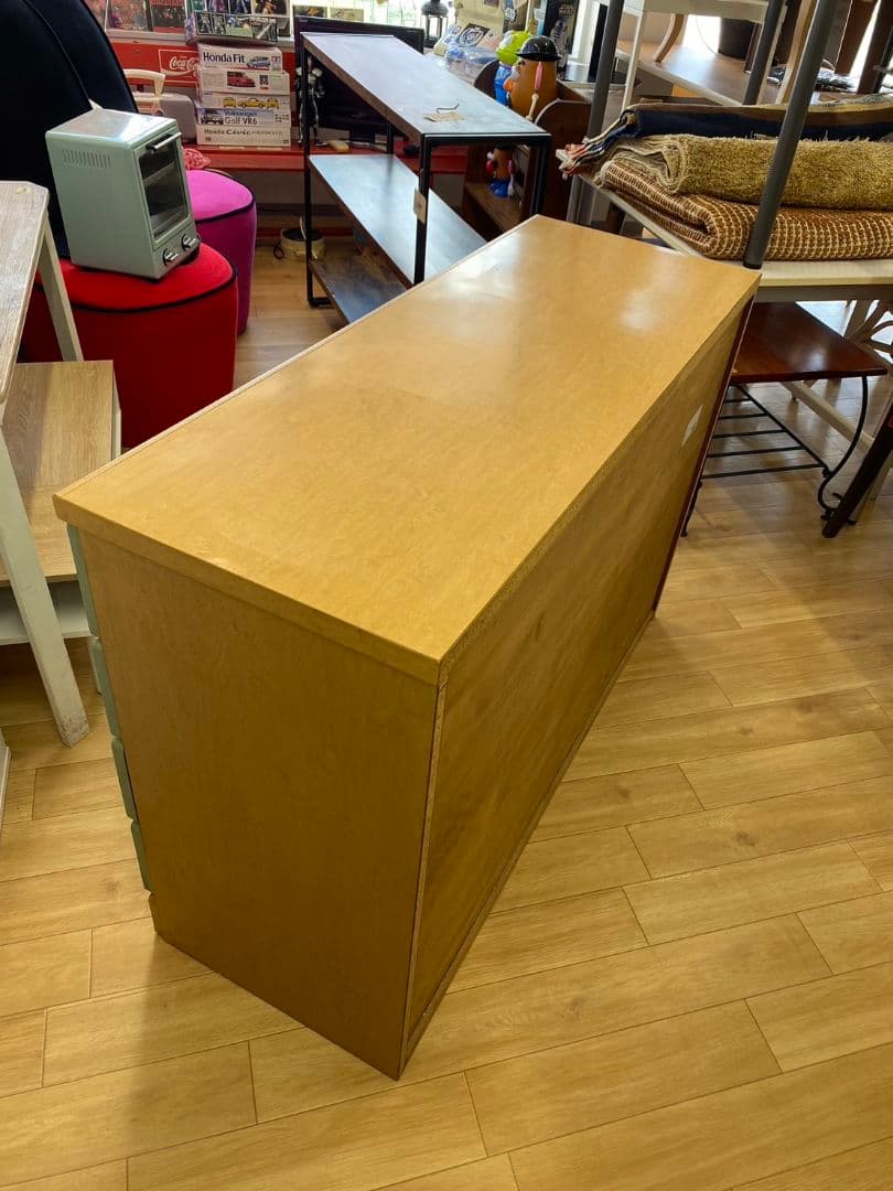 木製チェスト ９引き出し グリーン