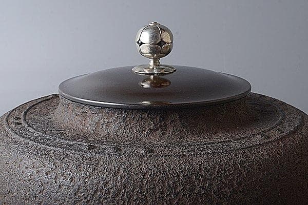 u282 茶道具　時代　佐藤清光　萬代屋炉釜（上手）