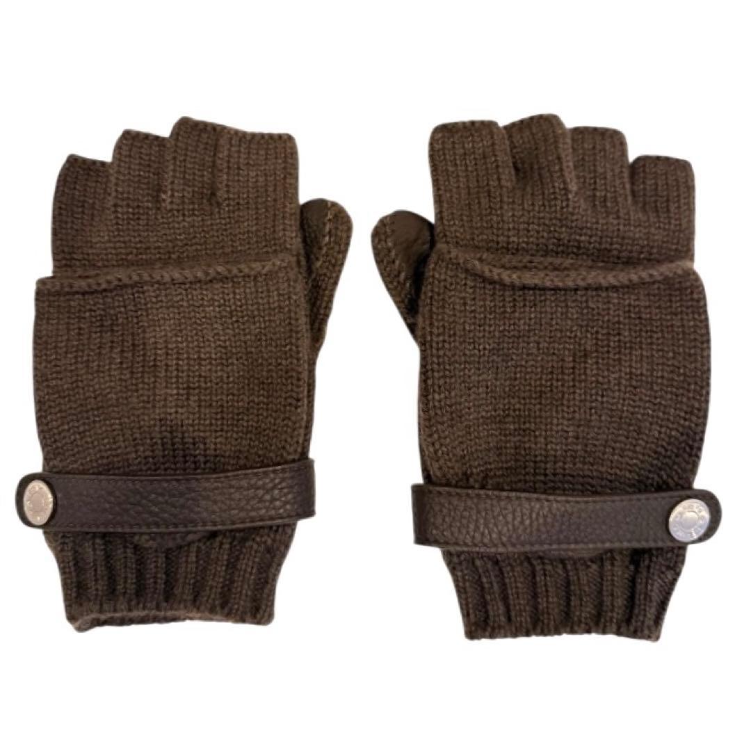 美品　HERMES エルメス　リオネル　カシミヤニットグローブ　サイズS