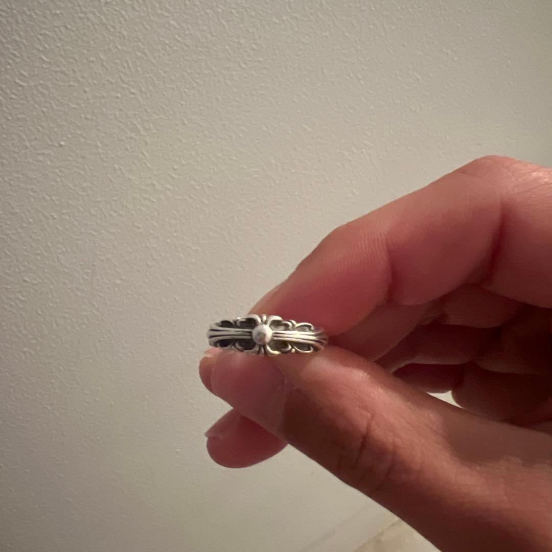 美品　クロムハーツ　ベビーフローラルクロスリング　5-6号　ピンキーリング