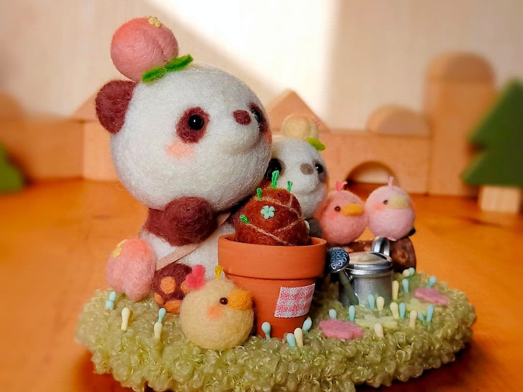 ✿羊毛フェルト✿パンダ✿羊毛フェルト✿