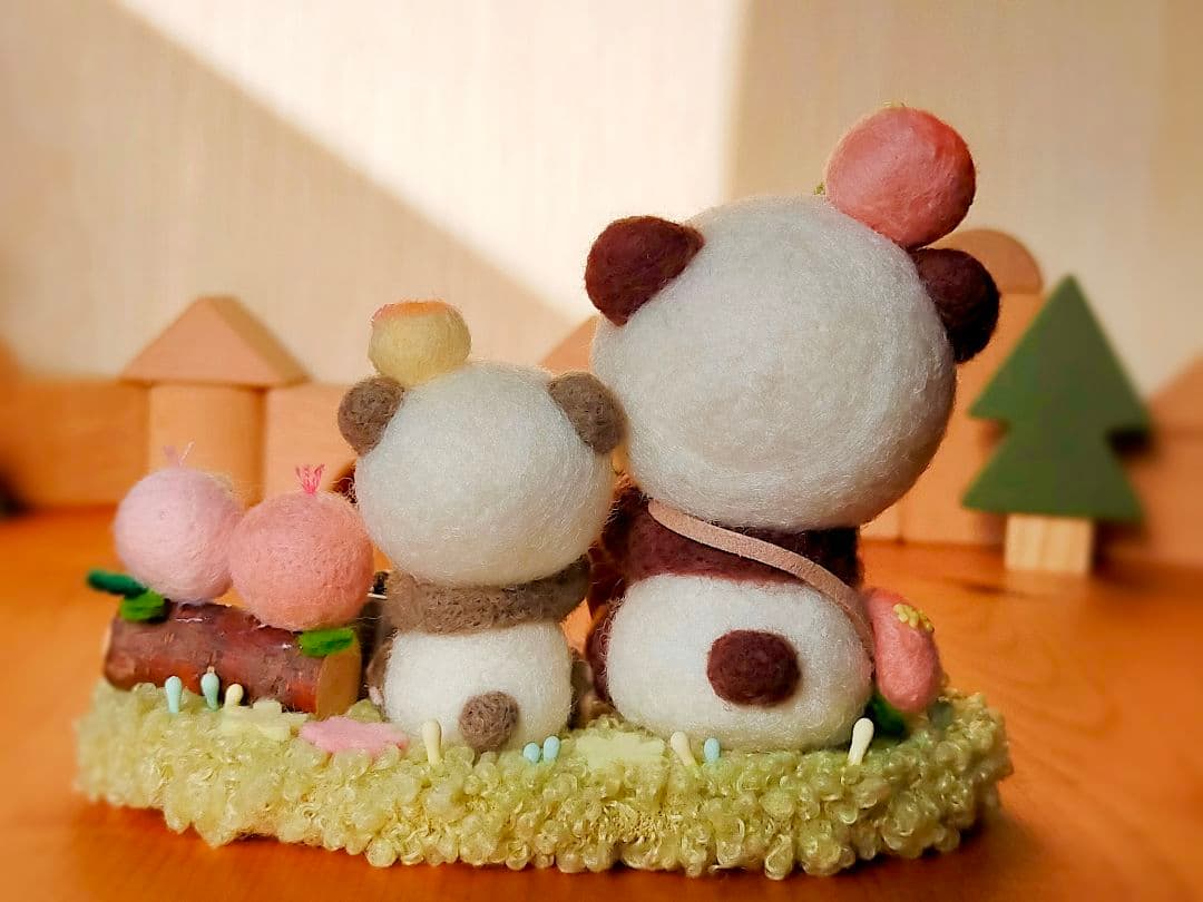 ✿羊毛フェルト✿パンダ✿羊毛フェルト✿